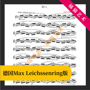安德森 Andersen 长笛练习曲24首 Op.15 电子版乐谱 原版
