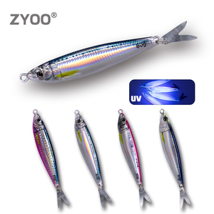 ZYOO慢摇铁板60g80克UV夜光铁板金枪黄鲣海钓带鱼鲅鱼铁板路亚饵