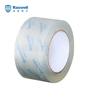 Raxwell 透明胶带 BOPP普透 优质封箱胶带打包宽胶带 高粘无气泡