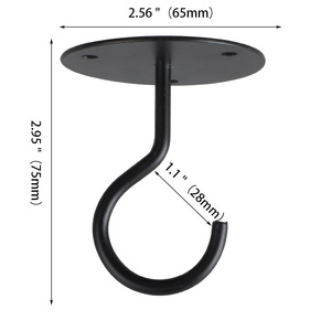 铁艺挂钩天花板吊钩 阳台花篮吊钩 墙壁挂钩晾衣钩黑色白色满减