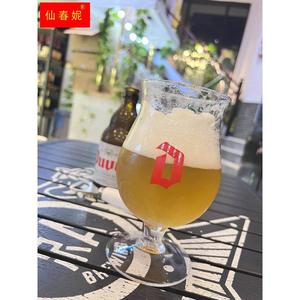 督威精酿啤酒杯郁金香高脚杜威玻璃大肚水杯330ml伺酒杯家用酒具