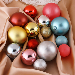 圣诞节许愿球网红生日烘焙蛋糕摆件装饰小插件金色银色磨砂幻彩球