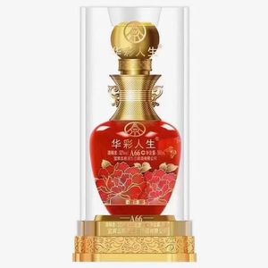 五粮 华彩人生A66 竹荪酒 52度浓香型白酒 500ml*6瓶装