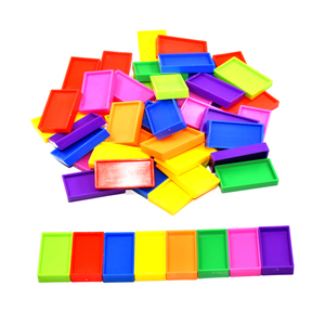 幼儿园塑料积木多米诺骨牌小方块儿童益智力创意百变拼摆玩具论斤