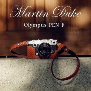 Martin Duke意大利牛皮奥林巴斯PEN-F真皮套Penf相机包手柄保护套