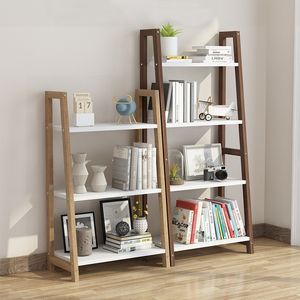 梯形实木落地多层学生书架省空间客厅书房卧室简易置物储物架子柜
