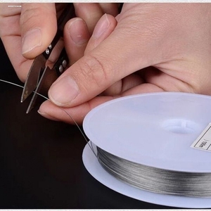 DIY手工工具线材包胶钢丝引线 串珠穿珠制作材料软钢线 穿珠配件