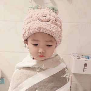 出口日本儿童干发帽吸水女童速干洗头浴帽宝宝干发巾可爱加厚毛巾