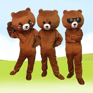 熊装熊人偶服装行走成人发传单熊定制布朗熊表白cos道具