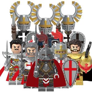 兼容乐高中世纪骑士人仔城堡小人古代罗马士兵军团斯巴达勇士军事