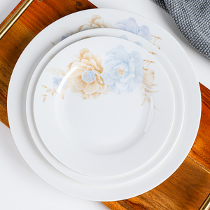 6个骨瓷家用平盘菜盘西餐牛排盘欧式水果碟子骨碟早餐盘陶瓷餐具