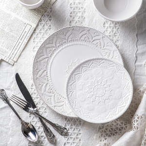 欧式创意餐具个性网红陶瓷盘子家用菜盘套装碟子美式艺术盘子组合