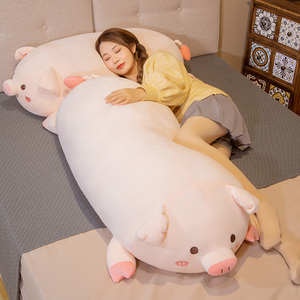 猪猪抱枕女生睡觉靠枕床头靠垫可拆洗卧室沙发宿舍学生床上大靠背