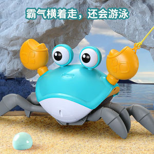 班迪萌儿童电动螃蟹玩具仿真会爬行宝宝动物早教玩具男孩女孩1-3