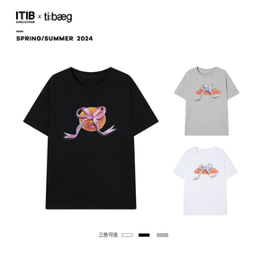 【服饰大上新】ITIB×i:baeg设计师联名款 面包蝴蝶结印花短袖