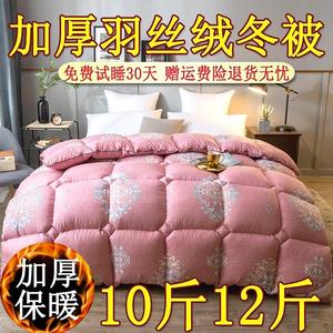 10斤12斤星级酒店羽丝绒被冬被加厚保暖棉被被子被芯3斤四季通用
