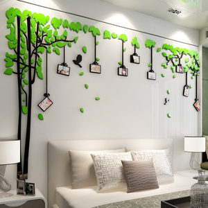 亚克力3d立体墙贴相框树卧室客厅沙发背景照片墙装饰品照片树贴纸