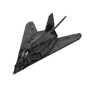 砖友MOC-96820 夜鹰F-117隐形战斗轰炸飞机 中国国产积木模型玩具