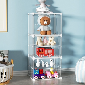 玩具收纳盒透置物架明展示架宝宝婴儿童分类塑料箱子桌面小整理柜