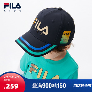 FILA X Jeremyville 斐乐童装儿童帽子2022秋季新款鸭舌帽棒球帽