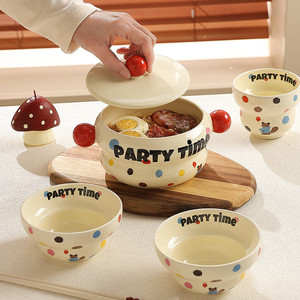 陶瓷饭碗沙拉碗日式手握杯泡面碗微波炉可用酸奶碗餐具早餐牛奶杯
