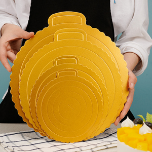 圆形方形家用慕斯垫片6寸810寸加厚生日蛋糕盒黑色底托芝士蛋糕垫