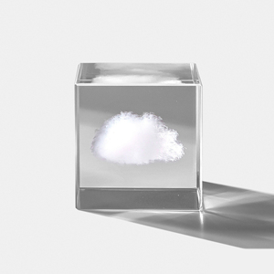 我趣！一个的欢乐看看天上的云朵！创意解压水晶立方体桌面潮摆件