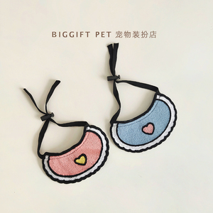 BIGGIFT PET~ins风狗狗猫咪口水巾生日围脖装饰宠物三角围兜宠物