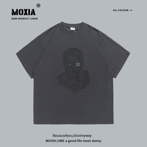 「1997年的墨镜」潮牌moxia丨小众设计感丨墨镜人物拼图印花短袖