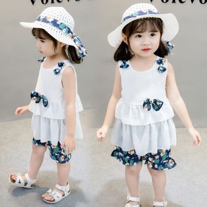 女宝宝夏韩版两件套1衣服2夏季新款3岁婴儿童装4小孩夏天时髦套装