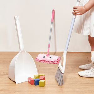 儿童扫把簸箕套装专用宝宝小扫把拖把三件套组合扫地玩具打扫卫生