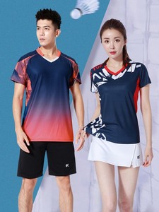 李宁官方旗舰新款羽毛球服套装速干女短袖夏季排球网球乒乓球衣男