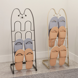 铁艺简易拖鞋架客厅室内宿舍卫生间门后浴室创意晾晒沥水小鞋架子