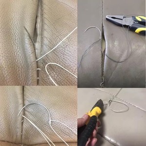 补缝皮沙发针线手工缝纫针弧形半圆型弯针皮革草椅子蜡线角皮具针