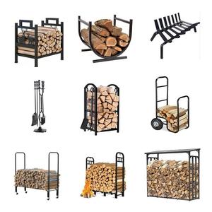 壁炉工具金属柴火架木柴储木架堆放防潮摆放铁艺木柴架简约收纳层