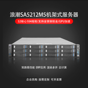 浪潮SA5212M5 双路机架式服务器存储虚拟化多开2U云计算电脑主机