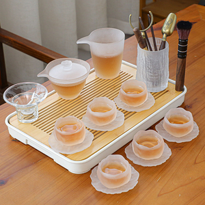 耐热玻璃云雾初雪茶具套装日式功夫茶杯家用盖碗办公室简约泡茶器
