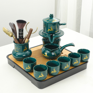 懒人泡茶神器陶瓷石磨自动茶具套装家用功夫茶杯整套办公室泡茶器