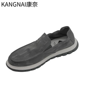 康奈男鞋新品专柜同款透气圆头套脚低帮休闲纯色轻质单鞋11221324