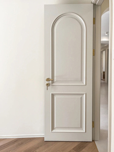 多层实木烤漆木门家用室内卧室门扣线套装门法式奶油风复古房间门