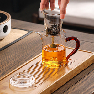 红茶泡茶杯茶水分离玻璃加厚公道杯子耐高温办公室泡茶器功夫茶具