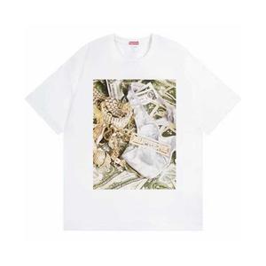 Supreme Week 1 Bling Tee 美金贵重物品图案印花情侣男女短袖T恤