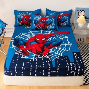 儿童床罩三件套床单床笠单件卡通单人男孩家用床垫保护套蜘蛛侠