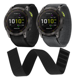 适用于佳明Garmin Fenix 7X 7/6/5尼龙魔术贴表带20/22/26MM表带