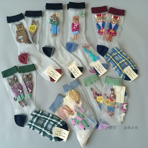 socks appeal森林童话系列玻璃丝袜夏季超薄时尚百搭中筒水晶丝袜