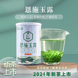 恩施玉露绿茶茶叶2024年新茶蒸青茶叶富含硒茶明前一级品鉴装50克