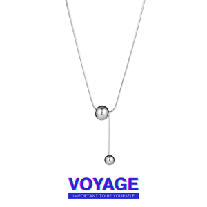 VOYAGE钛钢不掉色圆球吊坠项链2023年新款女小众设计感高级锁骨链