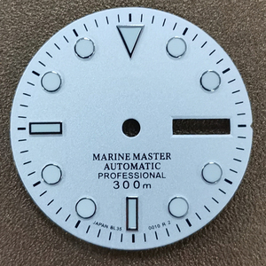 手表改装配件太阳纹表盘29mm双日历窗适合装配NH36自动机芯