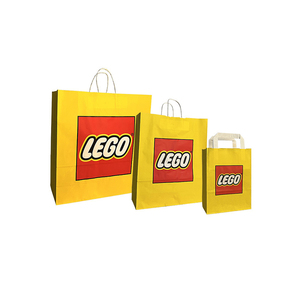 LEGO乐高手提纸袋礼物包装袋子小号中号大号超大号积木玩具购物袋