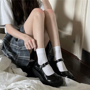 jk袜子夏天鹅绒短款小腿袜堆堆袜日系可爱Lolita学生制服短筒袜